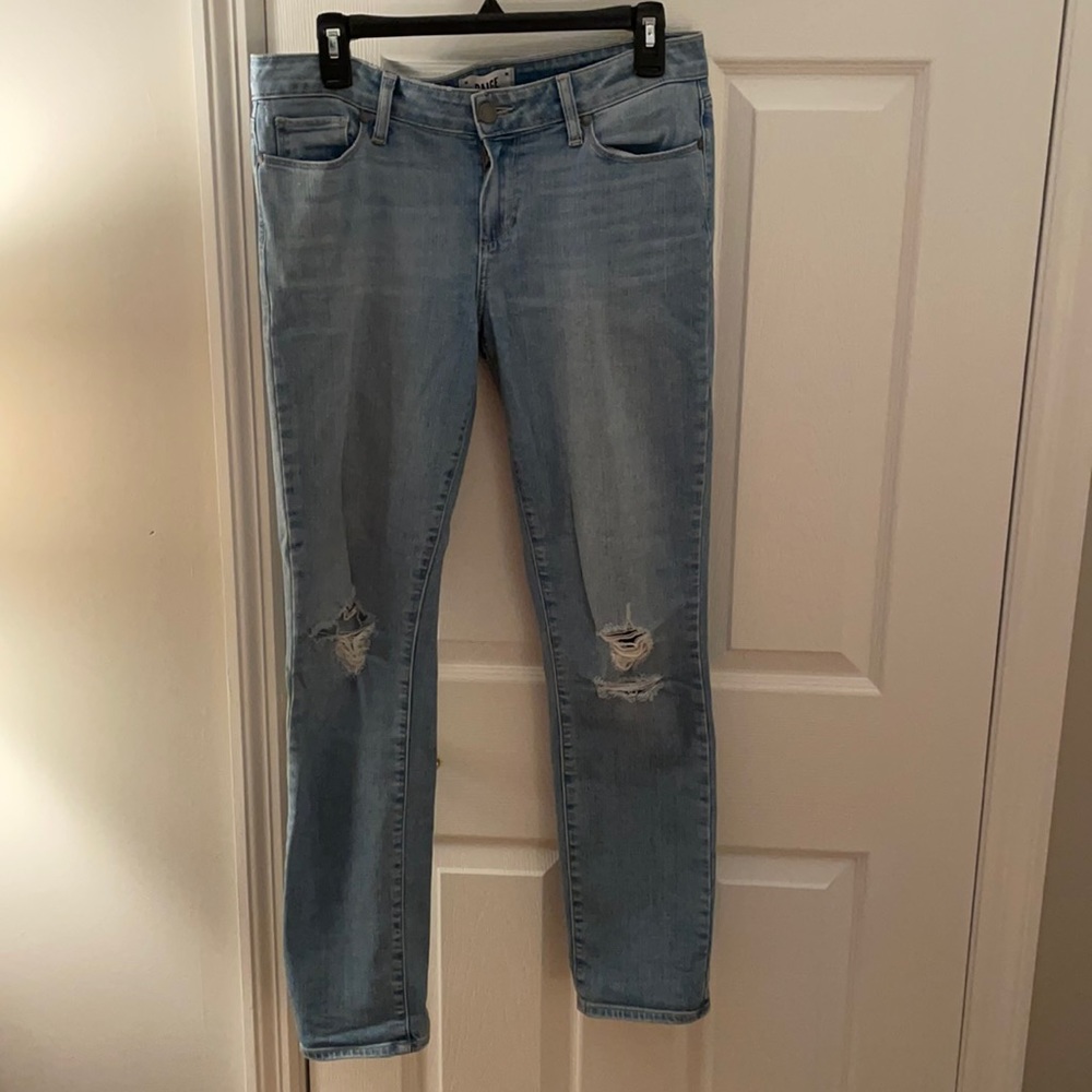 Paige light wash denim jeans in great condition